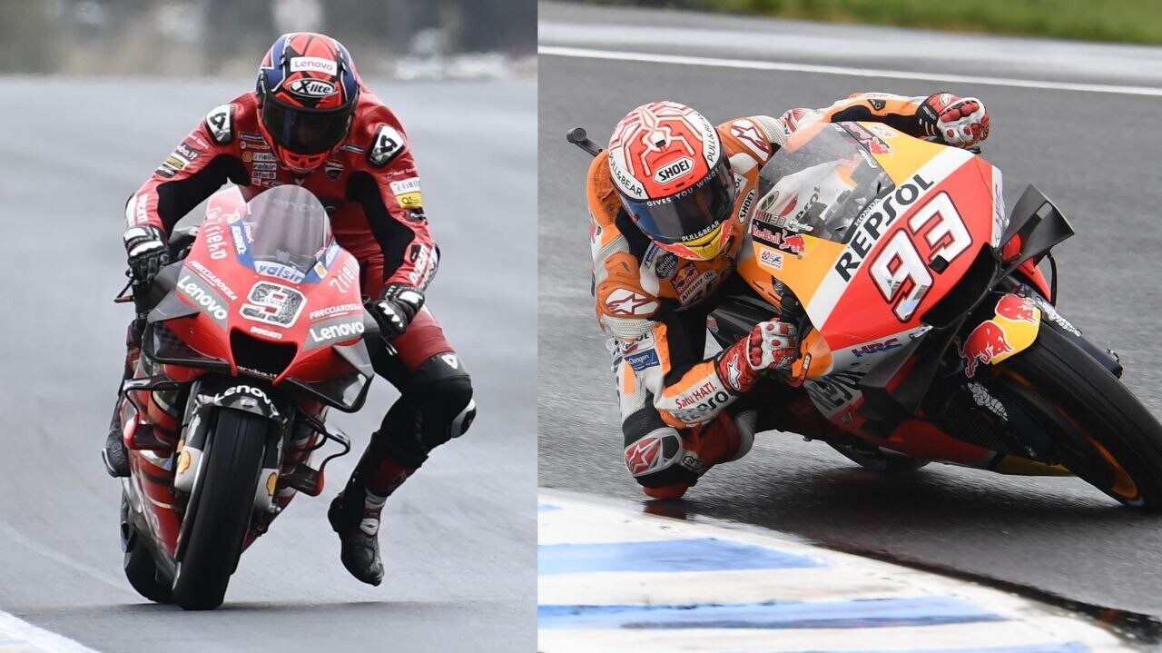 Da Marquez a Petrucci: i grandi specialisti delle gare sul bagnato