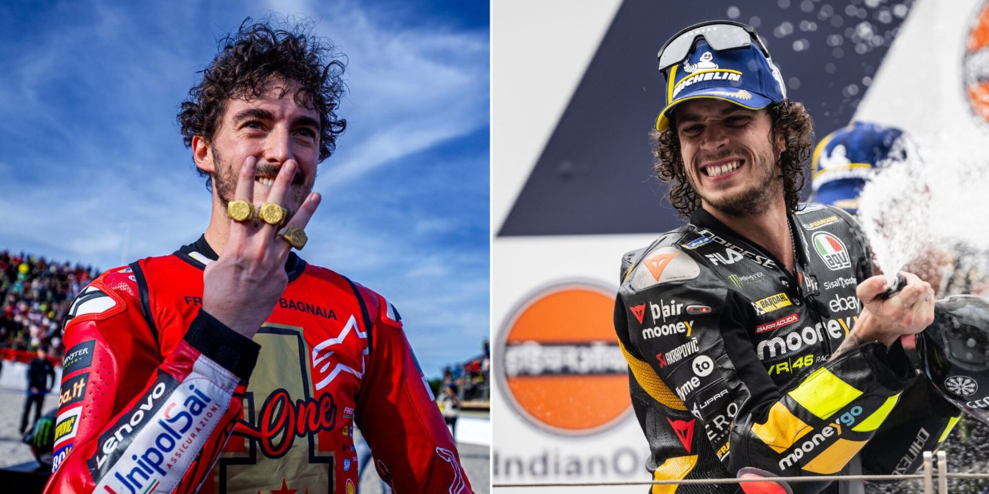 Bagnaia e Bezzecchi ai Caschi d'Oro