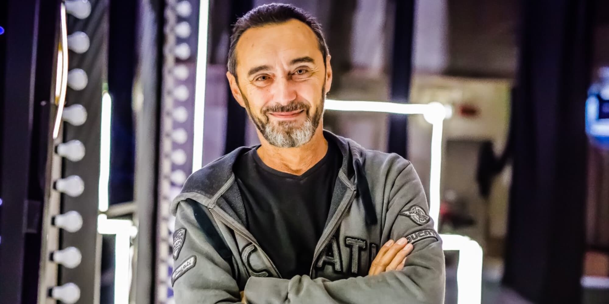 Il comico Giuseppe Giacobazzi presente ai Caschi D'Oro