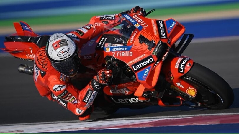 Qatar MotoGP test: Bagnaia tops the timesheets ahead of Martin on day 1