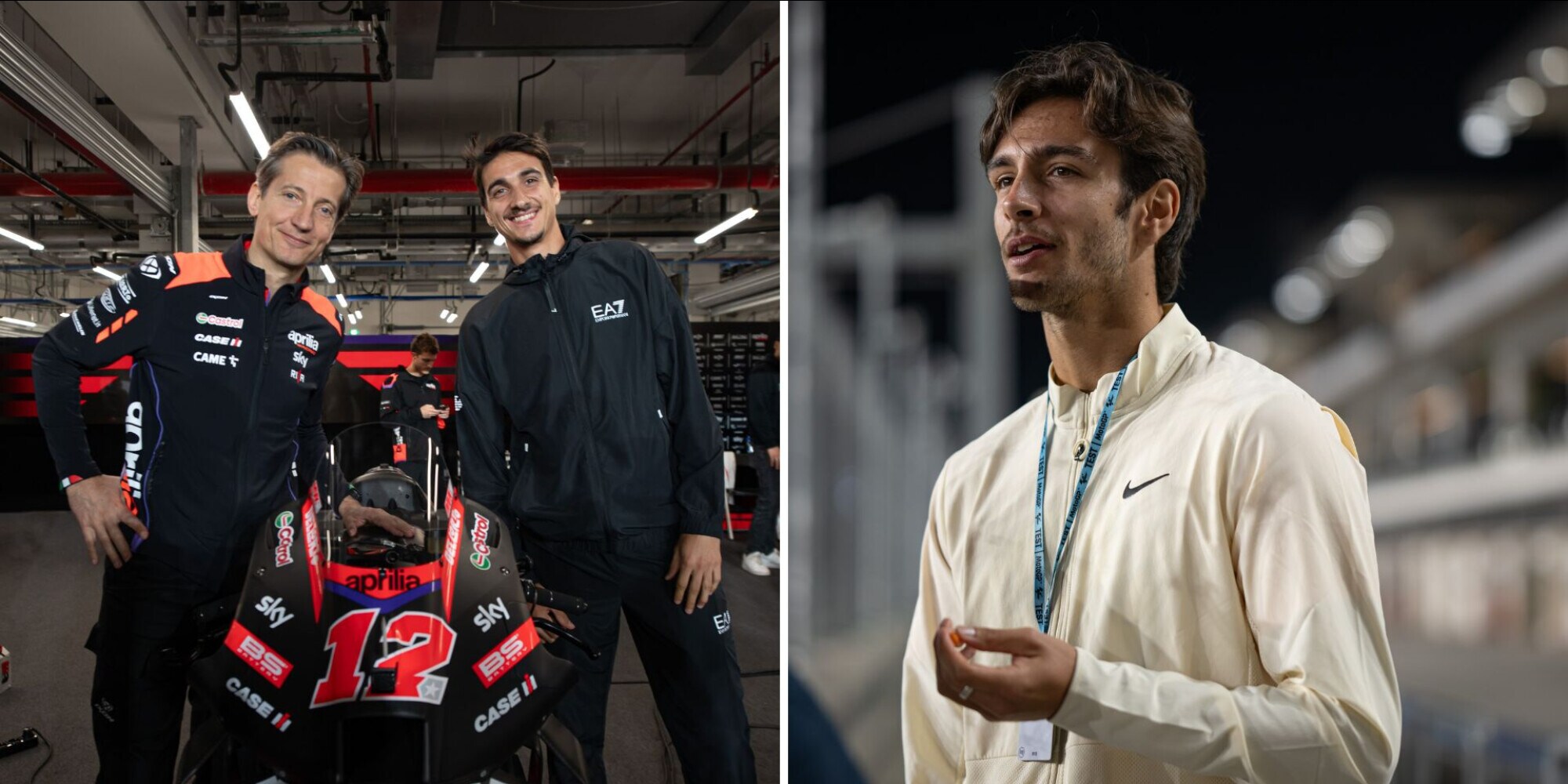 Test Qatar: dal campo alla pista, Sonego e Musetti ospiti della MotoGP