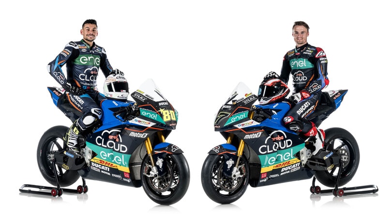 L'Aruba Cloud MotoE Team svela le moto di Chaz Davies e Armando Pontone