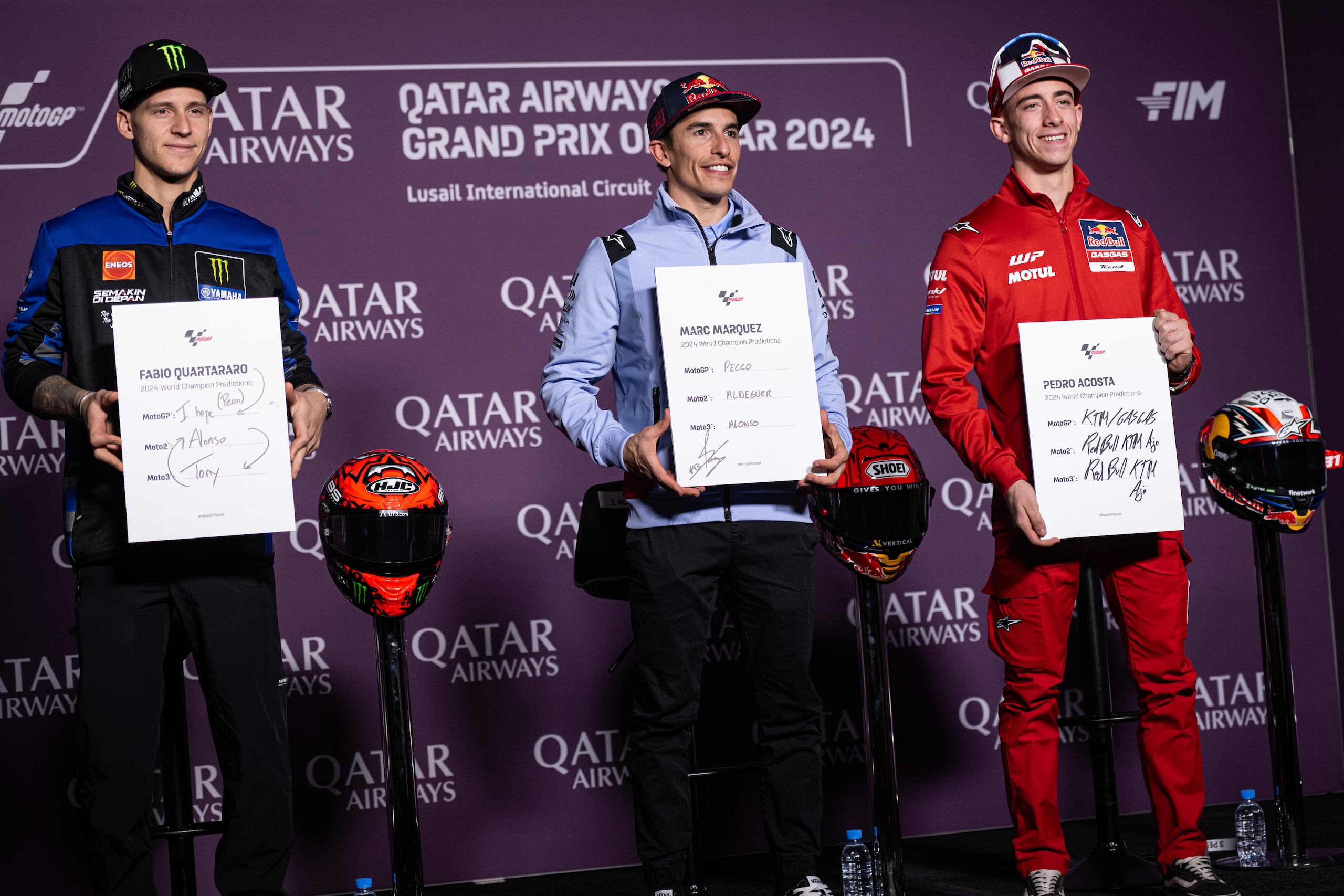 MotoGP: i pronostici dei piloti sugli esiti dei tre Mondiali