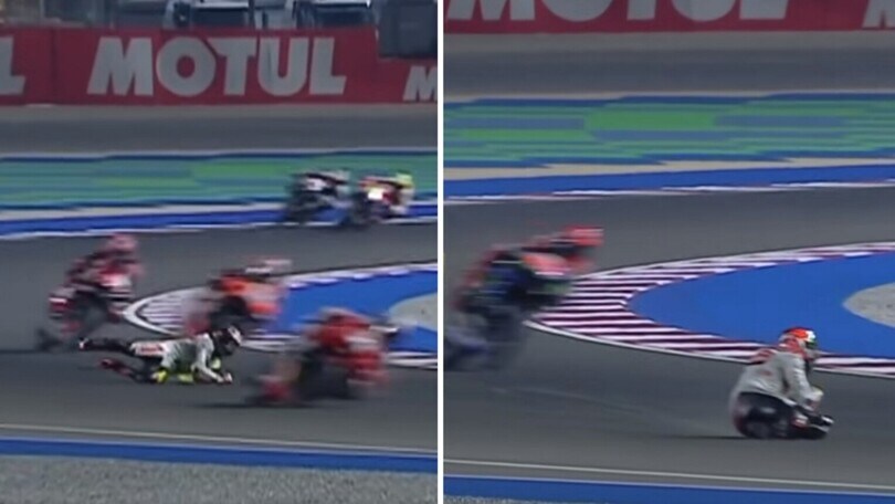 MotoGP Qatar, paura Di Giannantonio: cade e le moto lo sfiorano