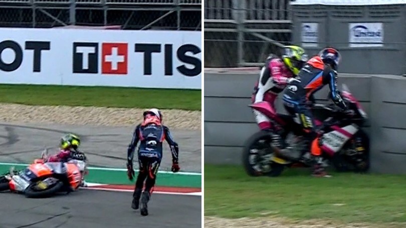 Moto3 Austin, incredibile Ivan Ortolà: cade, riparte ma sbaglia moto