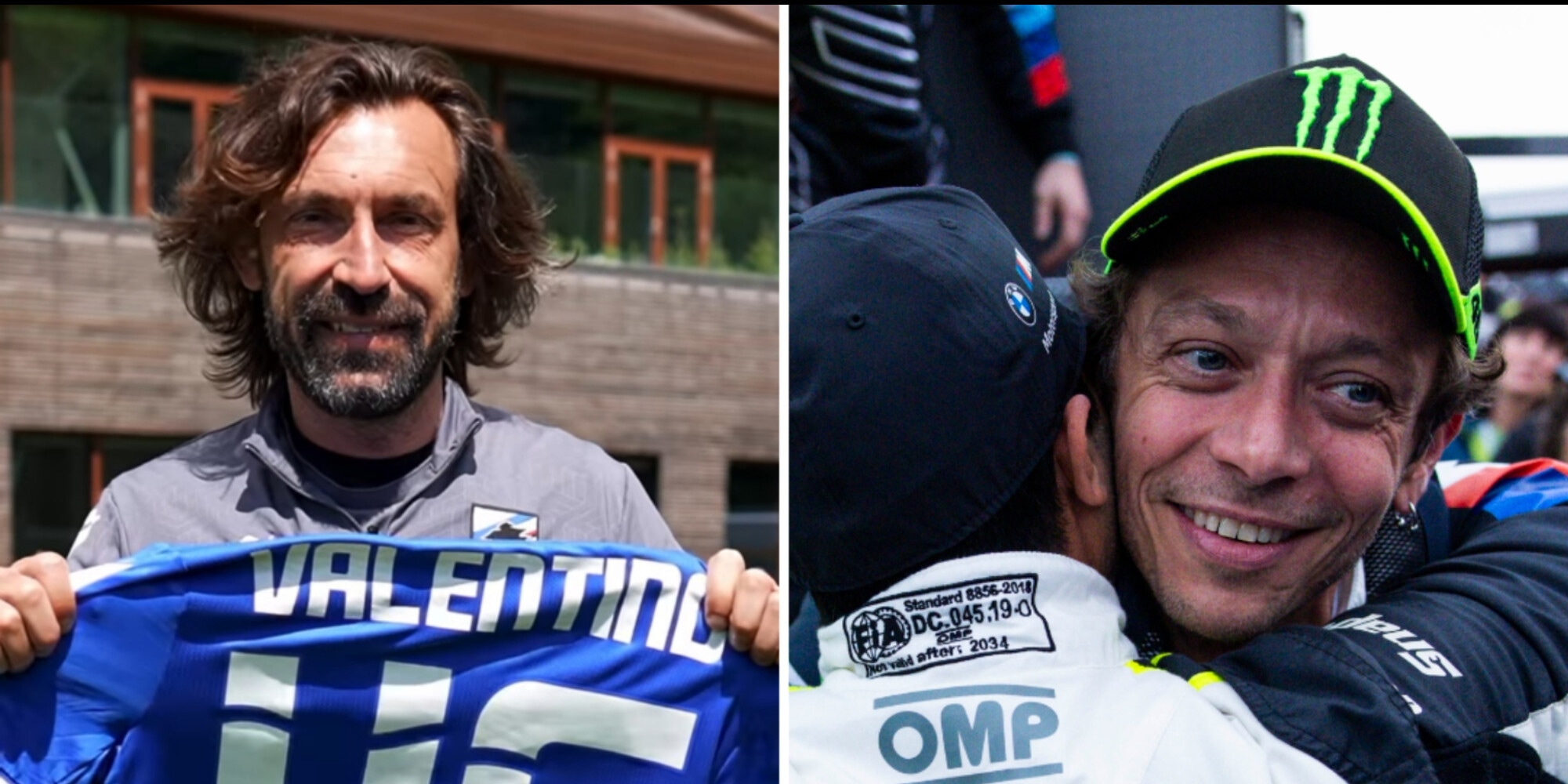 Valentino Rossi e la Sampdoria: arriva l'invito di Andrea Pirlo