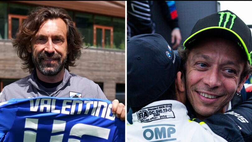 Valentino Rossi e la Sampdoria: arriva l'invito di Andrea Pirlo