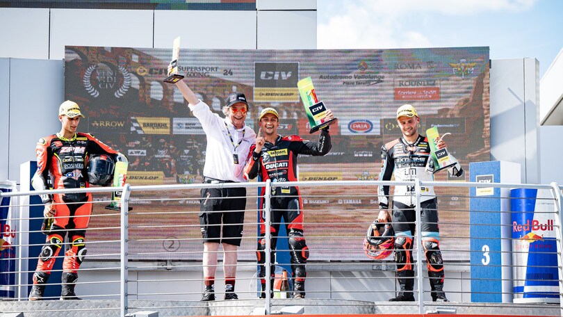 CIV Vallelunga: Davide Stirpe torna a vincere in Supersport 600