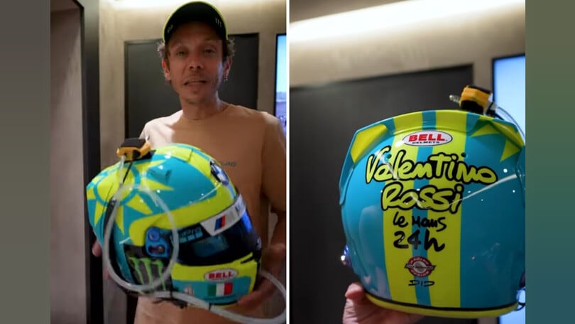 Valentino Rossi, casco retrò per la 24 Ore di Le Mans