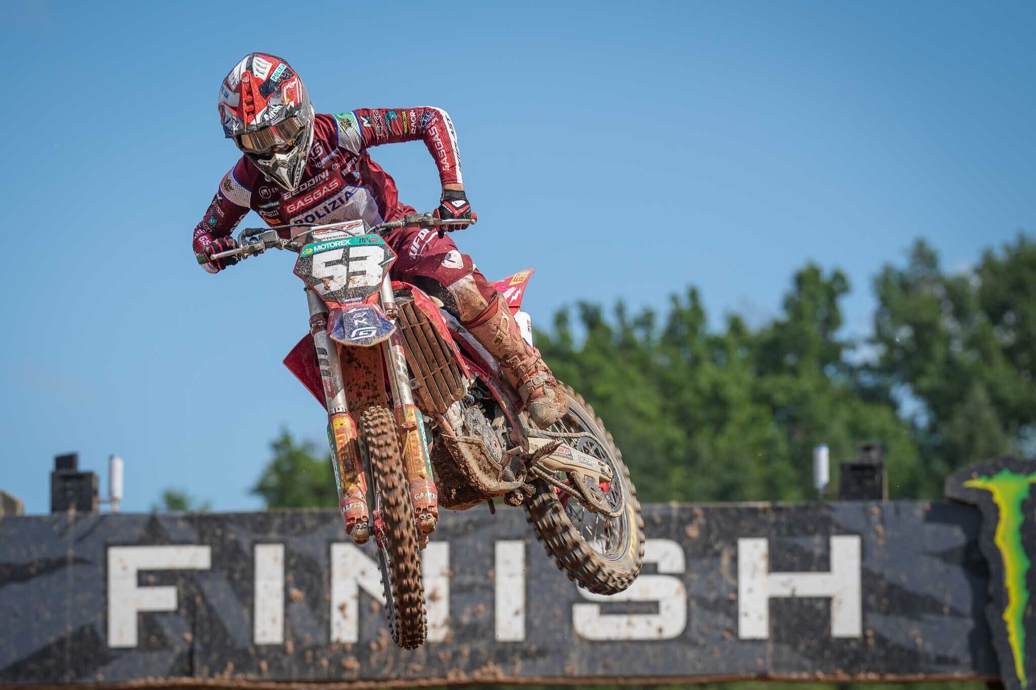 Valerio Lata e il primo podio in MX2