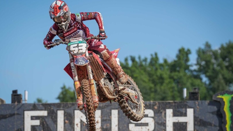 Valerio Lata e il primo podio in MX2