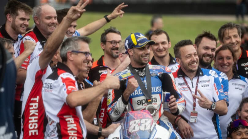 GP Germania amaro per Aprilia, solo Oliveira tiene alta la bandiera di Noale