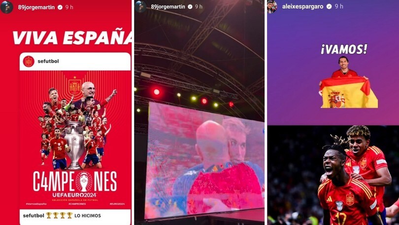 Euro 2024, la Spagna è campione d'Europa: la festa dei piloti MotoGP