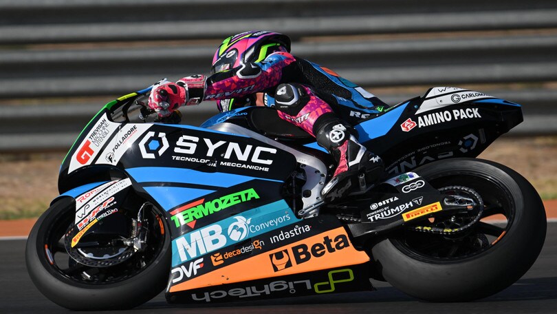 Moto2 Aragon: Alonso Lopez si ripete nelle P1, 12esimo Celestino Vietti