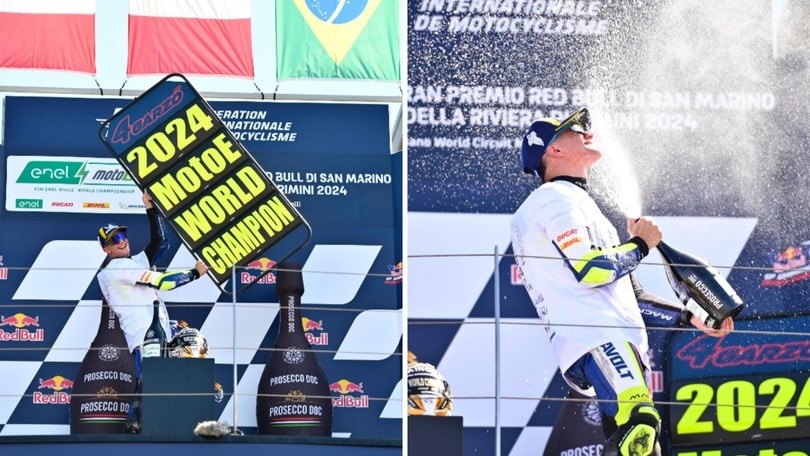 MotoE: Hector Garzo, le immagini della festa a Misano