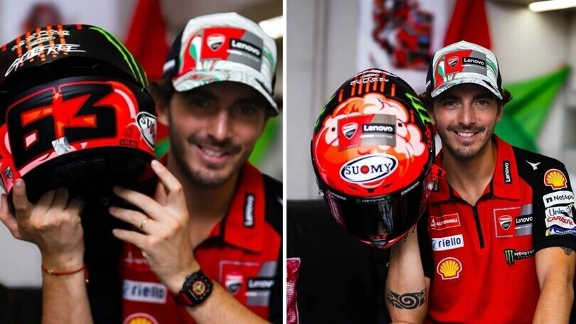MotoGP Misano: Pecco Bagnaia porta la Nuvola Rossa sul casco