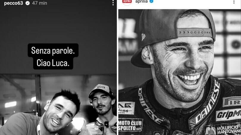 Luca Salvadori morto, le reazioni dei piloti, Bagnaia: "Senza parole"
