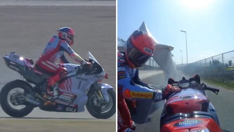 MotoGP Indonesia, spavento Marc Marquez: la moto prende fuoco