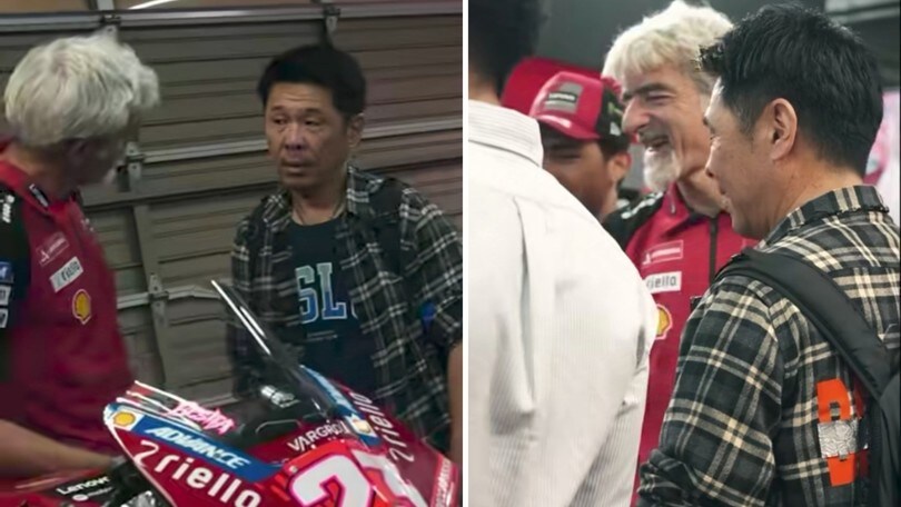 MotoGP Giappone: Nori Haga fa visita al box Ducati a Motegi