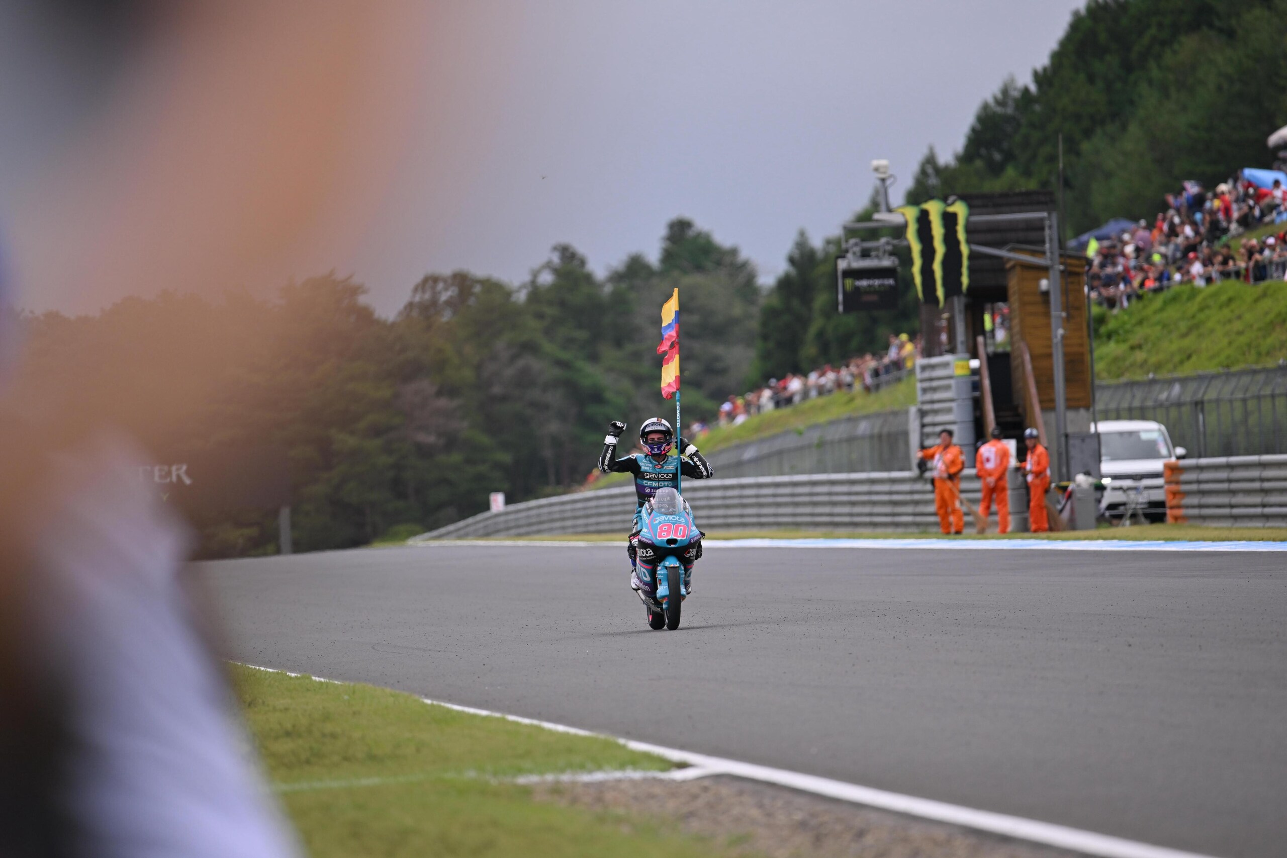 Moto3, David Alonso campione del mondo: le foto dei festeggiamenti