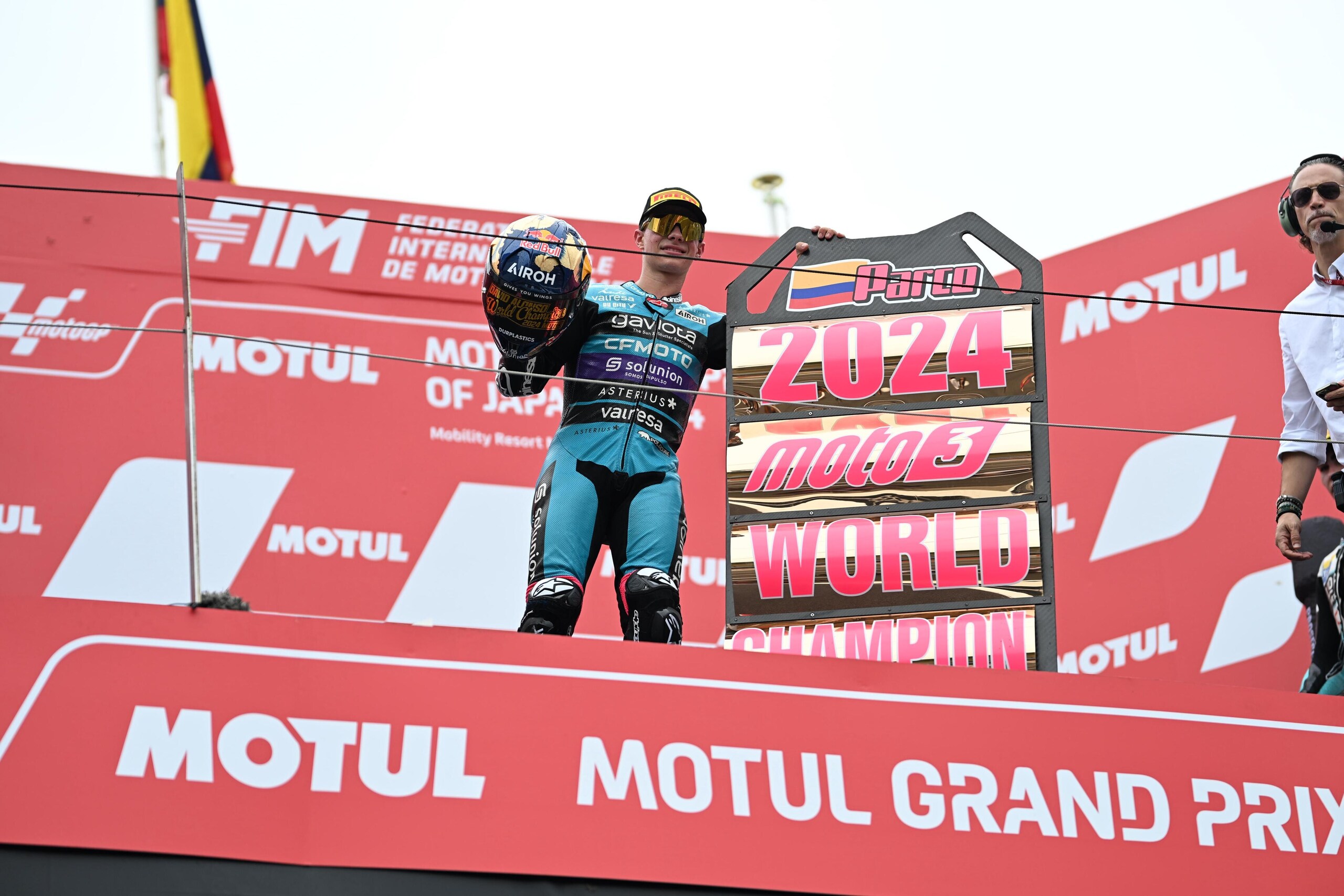 Moto3, David Alonso campione del mondo: le foto dei festeggiamenti