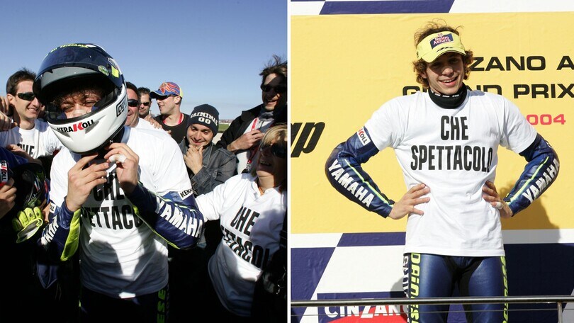 Valentino Rossi e il sesto titolo nel 2004 vinto a Phillip Island