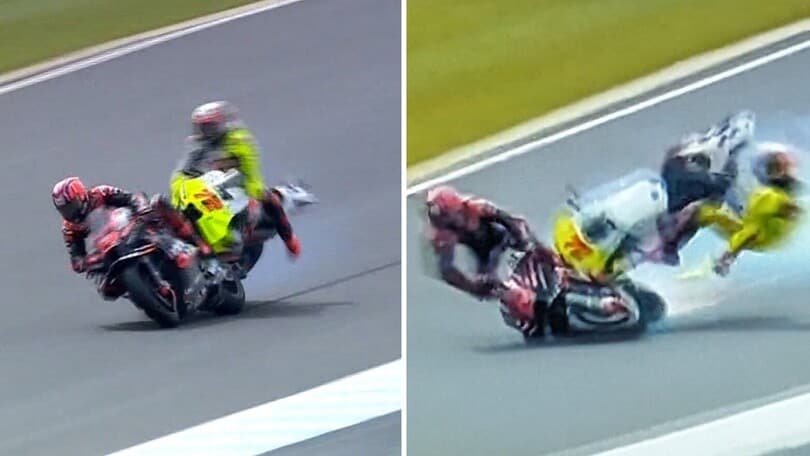 MotoGP Australia: incidente spaventoso tra Bezzecchi e Vinales