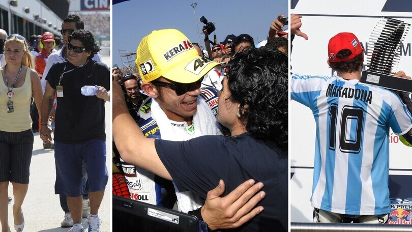 Compleanno Diego Armando Maradona: l'incotro con Valentino Rossi