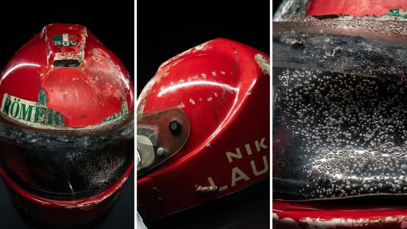 Niki Lauda: il casco dell'incidente al Nurburgring esposto a Eicma 2024