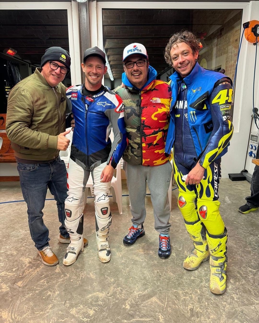 Casey Stoner e Valentino Rossi: la bella giornata passata a Tavullia