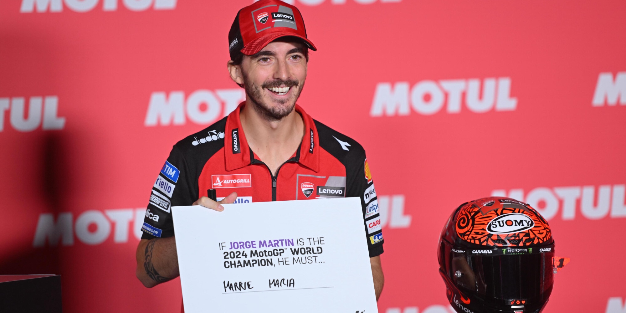 MotoGP, Bagnaia: “Martin campione? Se succede, deve sposarsi”