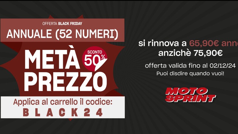 Black Friday su MotoSprint, sconto del 50% sull'abbonamento annuale: ecco come ottenerlo