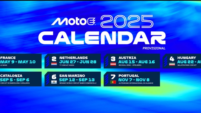 MotoE, ecco le date del calendario provvisorio 2025