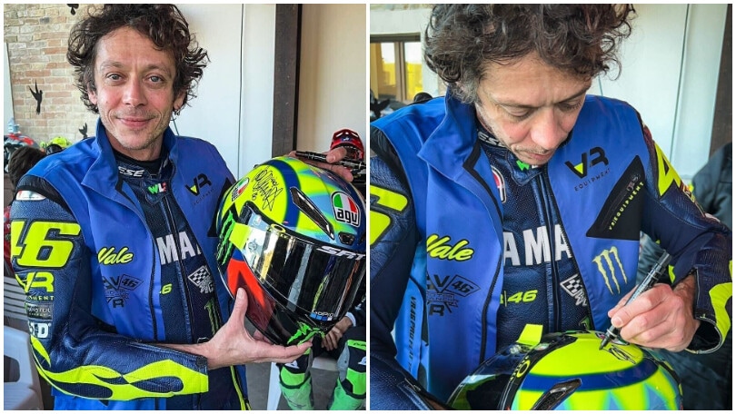 Valentino Rossi mette all’asta il suo casco per Valencia