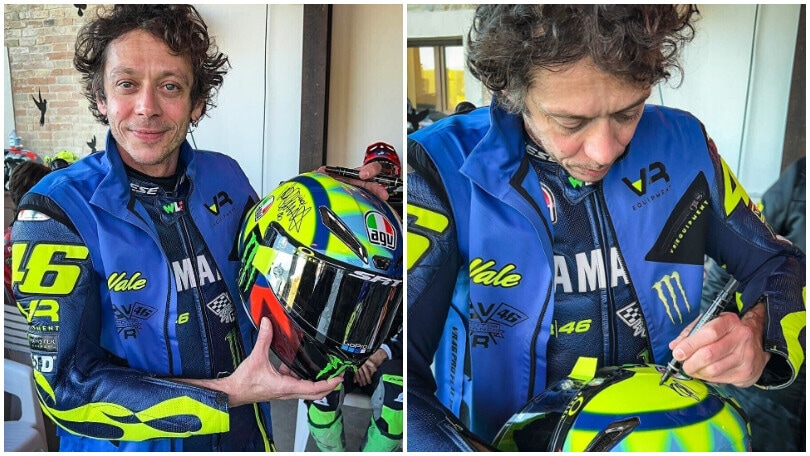 Valentino Rossi mette all’asta il suo casco per Valencia