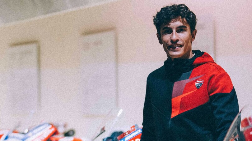 Marc Marquez ed il suo primo giorno nella sede Ducati (VIDEO)
