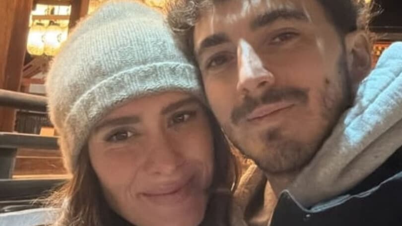 Pecco Bagnaia e Domizia Castagnini in viaggio di nozze in Giappone per Natale