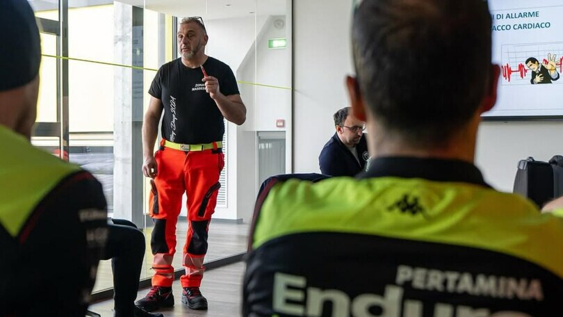 MotoGP, il Pertamina Enduro VR46 Racing Team a scuola di primo soccorso