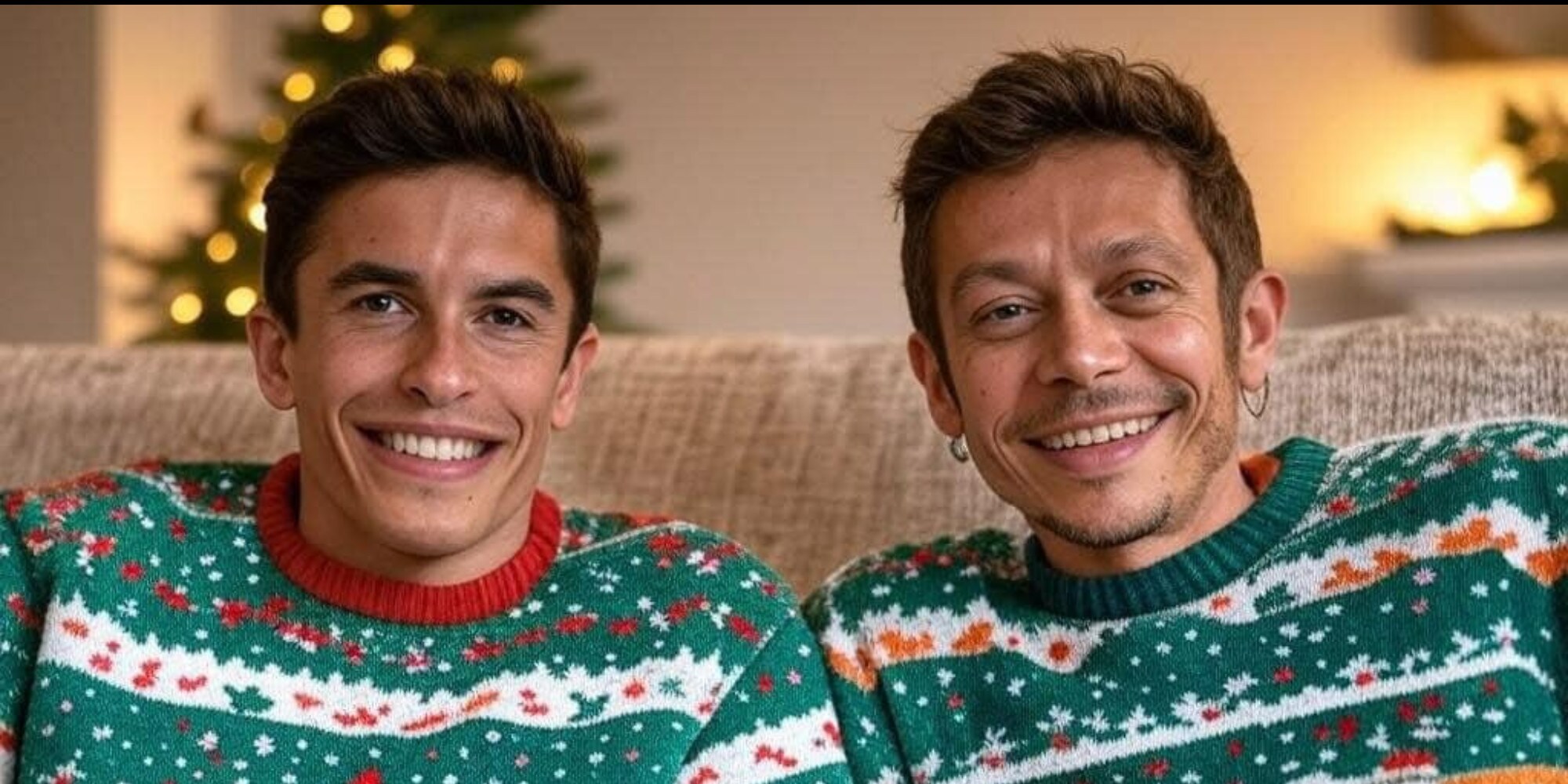 Valentino Rossi Natale con Marc Marquez, la foto virale che sta girando sui social