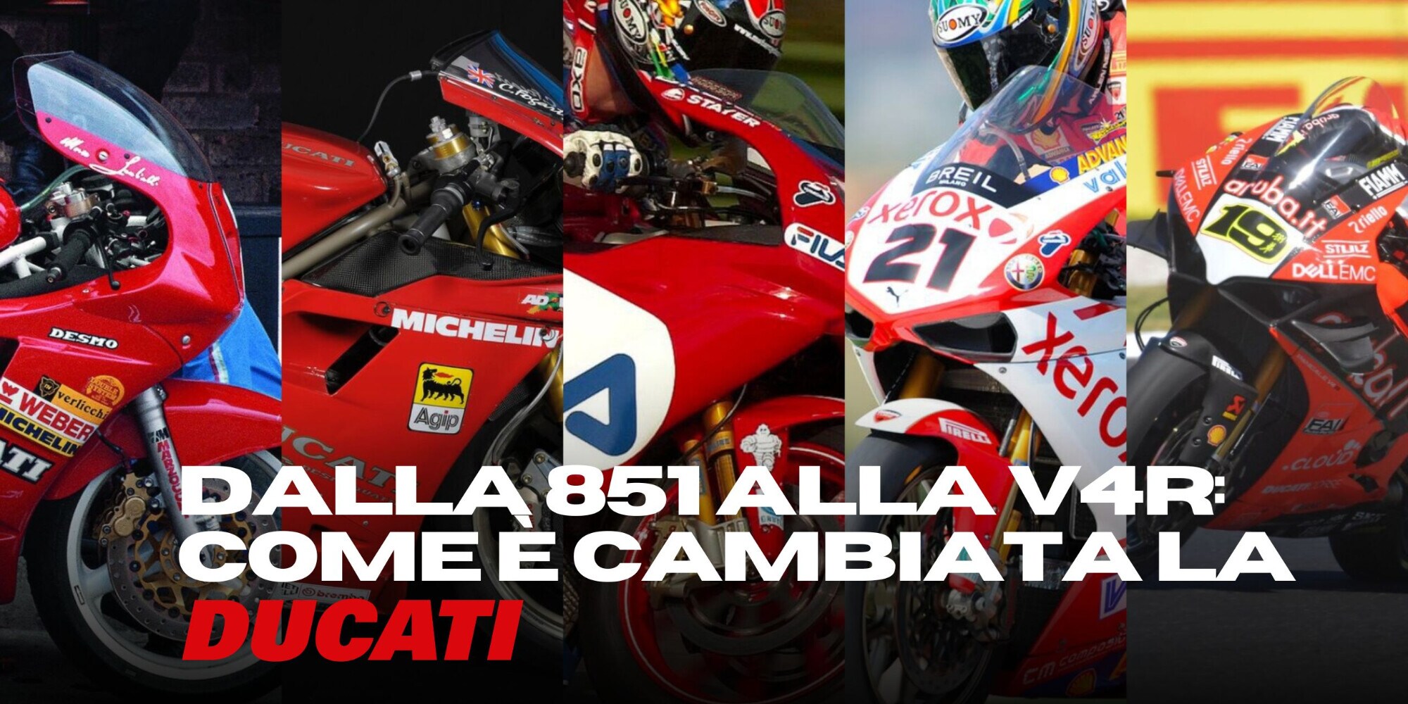 SBK, dalla 851 alla V4R: come è cambiata la Ducati