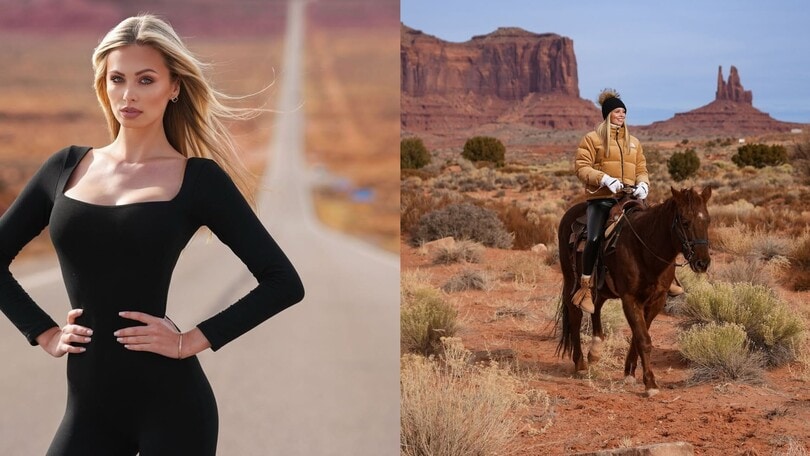 Niccolo Canepa e la fidanzata Anet Mlcakova in vacanza negli USA