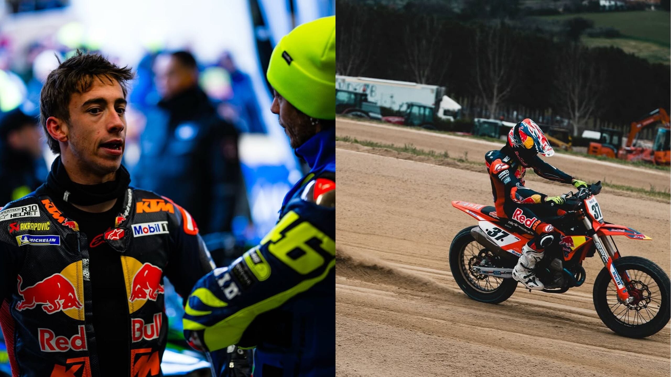 MotoGP, Pedro Acosta "di traverso" alla 100km dei campioni insieme a Rossi