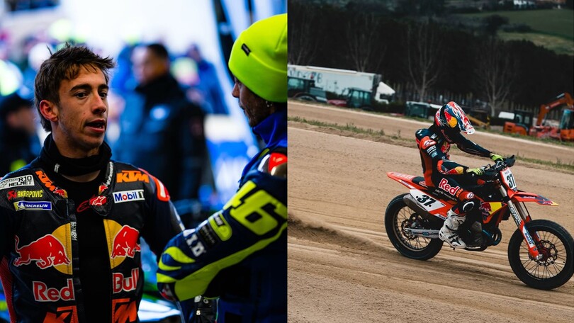 MotoGP, Pedro Acosta "di traverso" alla 100km dei campioni insieme a Rossi