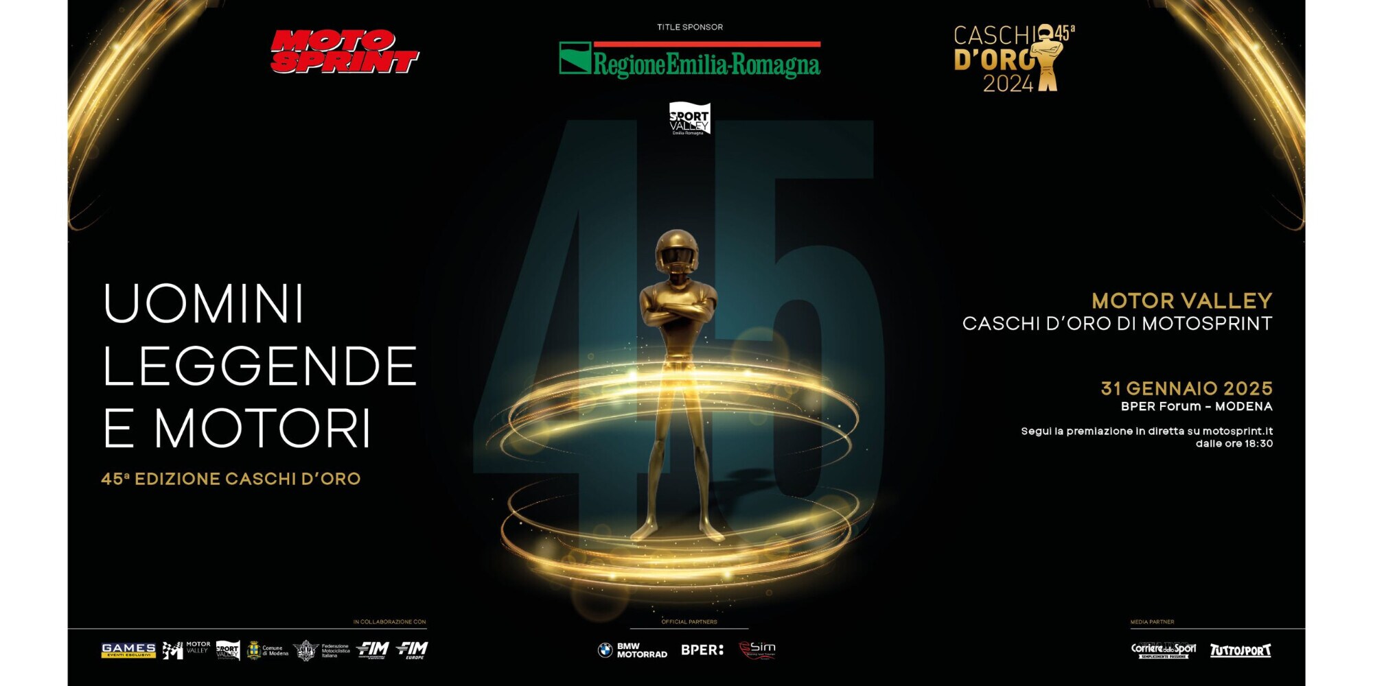 Motosprint presenta i Caschi d’Oro 2024: la data, il luogo, le info, i premiati