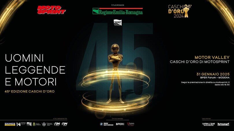 Motosprint presenta i Caschi d’Oro 2024: la data, il luogo, le info, i premiati