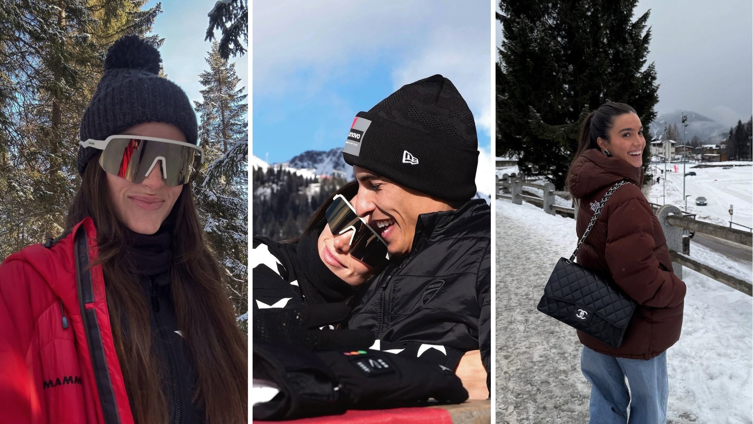 Gemma Pinto e Marc Marquez sulle nevi di Madonna di Campiglio
