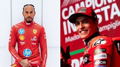 Lewis Hamilton e Marc Marquez, le prime storiche foto in Rosso