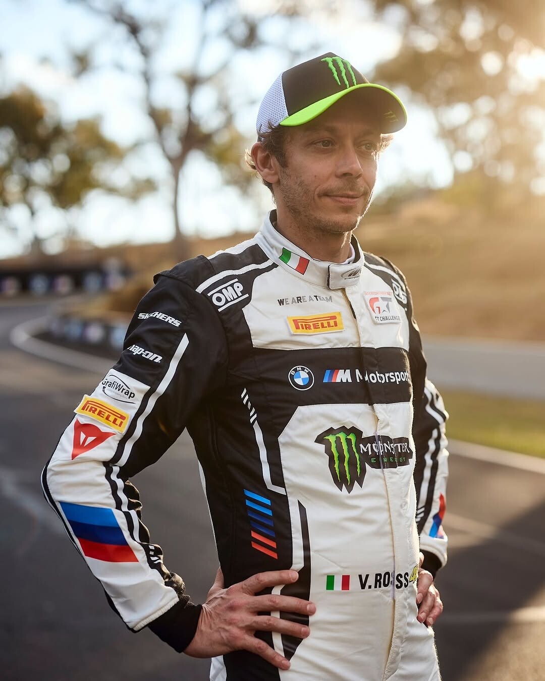 Valentino Rossi a Mount Panorama per la prima gara in auto dell'anno