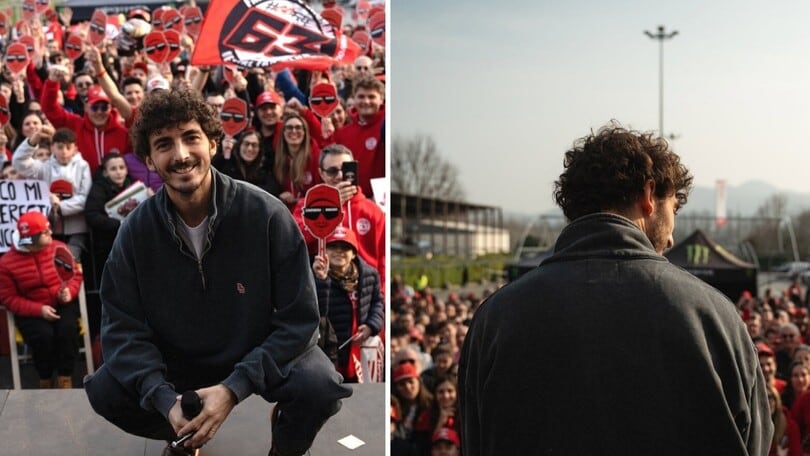 MotoGP: Pecco Bagnaia, bagno di folla a Chivasso