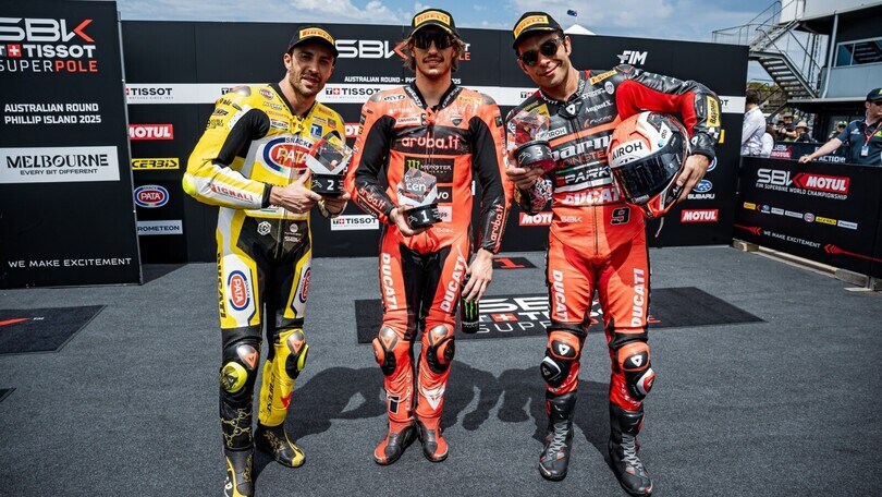 SBK, Italia da favola in Superpole Race: Bulega vince su Iannone e Petrucci!